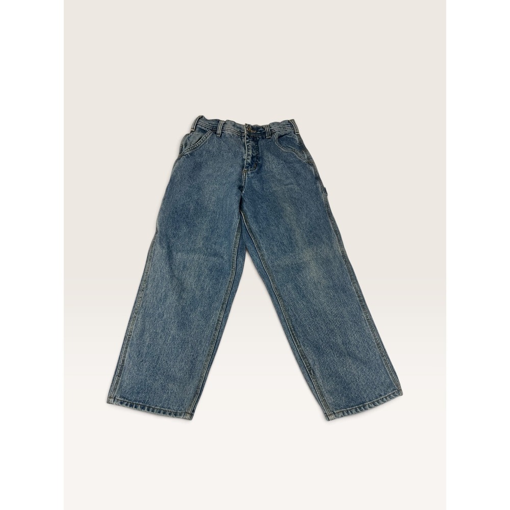 Vintage GUESS Girls Baggy Carpenter Jeans Y2K Wide Leg Denim Blue Size 10